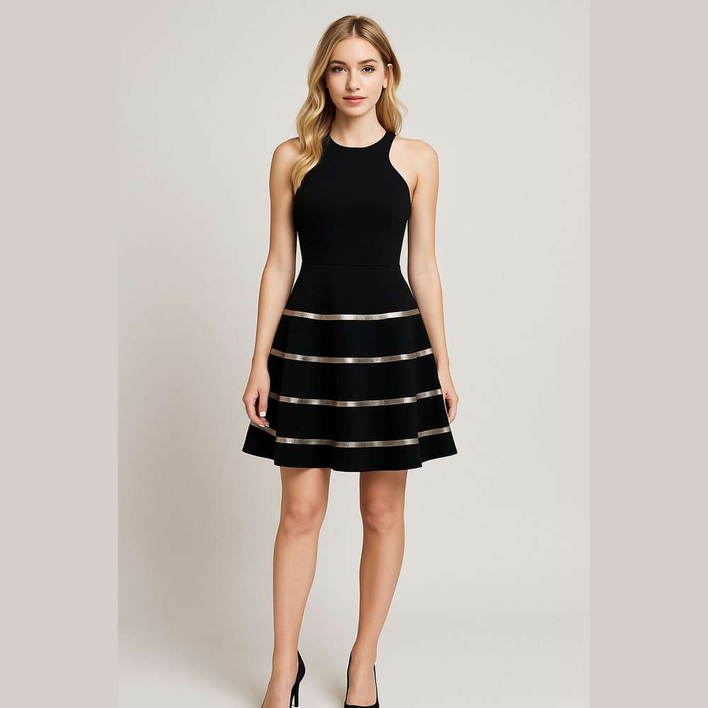 NWT Jodi Kristopher Black Cutout Back Mini Dress Size 1
